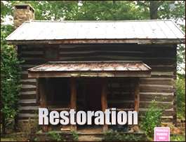Historic Log Cabin Restoration  Badin, North Carolina